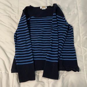 Blue and Black Striped Talbots Long Sleeve